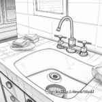 Feature-full Bathroom Sink Coloring Sheets 3