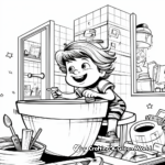 Feature-full Bathroom Sink Coloring Sheets 4