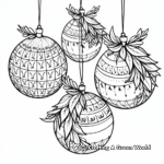 Festive Christmas Lemon Ornaments Coloring Pages 3