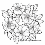 Festive Poinsettia Wreath Coloring Pages 2