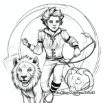 Fierce Circus Lion Tamer Coloring Pages 2