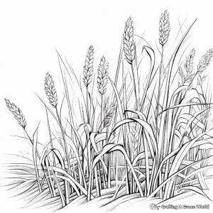 Fine Detailed Blades of Grass Coloring Pages 2