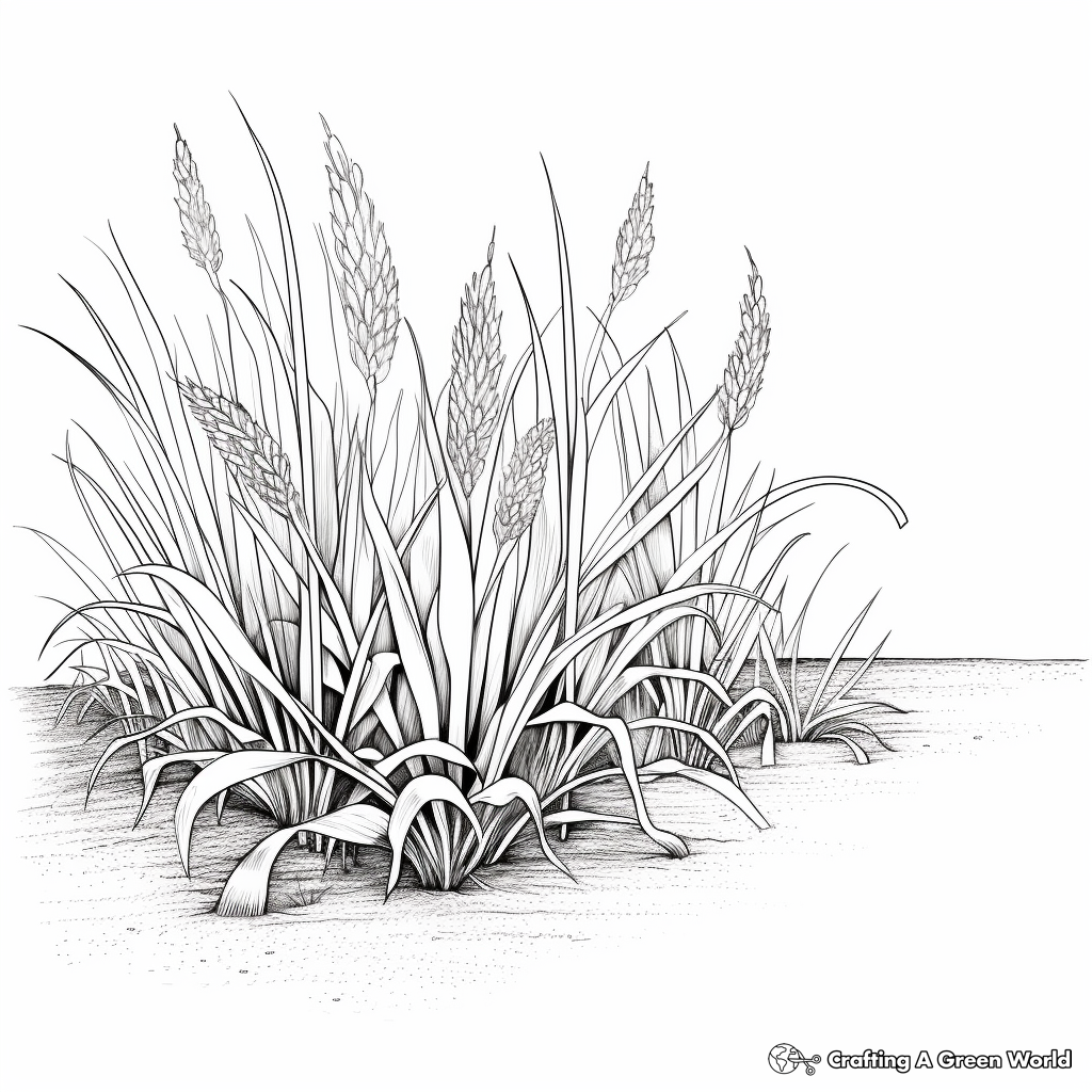 Fine Detailed Blades of Grass Coloring Pages 3