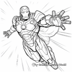 Flying In The Sky Iron Man Coloring Pages 1