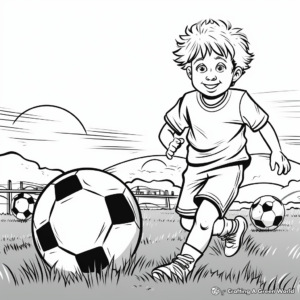 Football Field Green Grass Coloring Pages 1