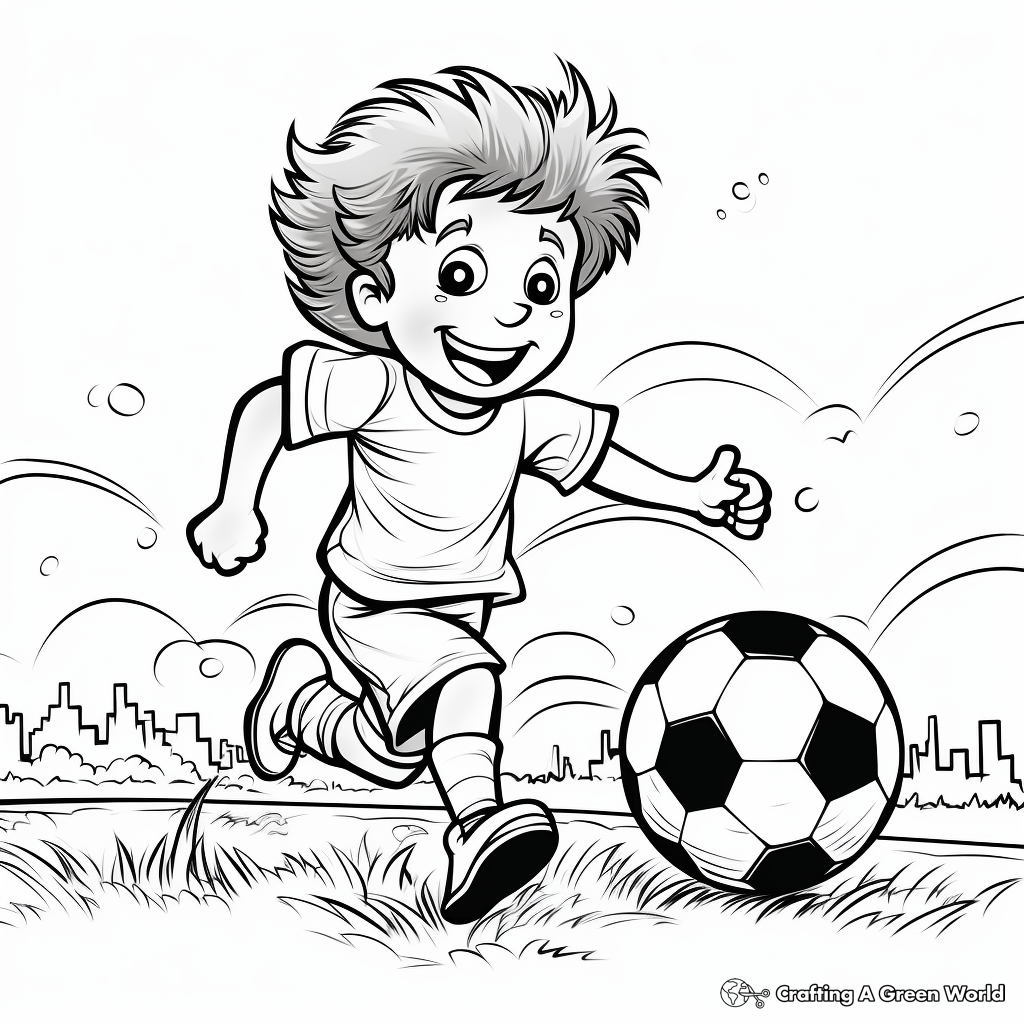 Football Field Green Grass Coloring Pages 3
