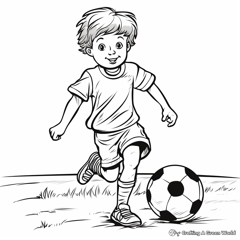 Football Field Green Grass Coloring Pages 4
