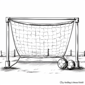Football Goal Post Scene Coloring Pages 1