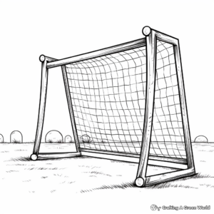 Football Goal Post Scene Coloring Pages 3