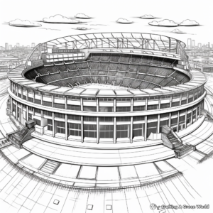 Football Stadium Coloring Pages for Football Fans 4