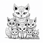 Fox Family Coloring Pages for Adults 3