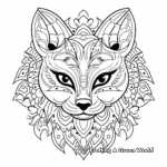 Fox Mandala Coloring Pages for Adults 1