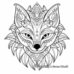 Fox Mandala Coloring Pages for Adults 2