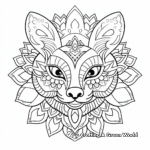 Fox Mandala Coloring Pages for Adults 3