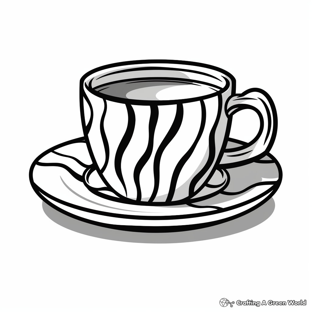 Freshly Brewed Coffee Cup Coloring Pages 1