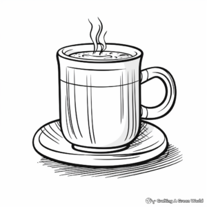 Freshly Brewed Coffee Cup Coloring Pages 2