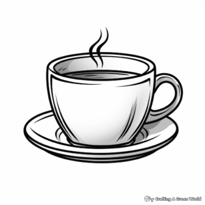 Freshly Brewed Coffee Cup Coloring Pages 3