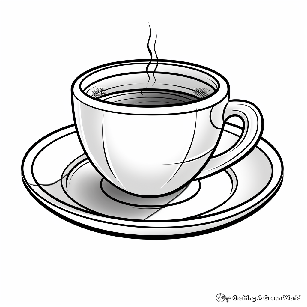 Freshly Brewed Coffee Cup Coloring Pages 4