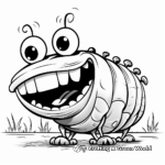 Friendly Inchworm Encounters Coloring Pages 2