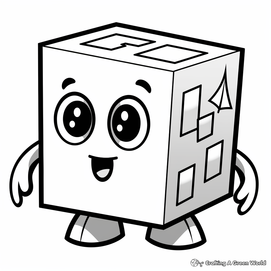 Friendly Numberblock Four Coloring Pages 2
