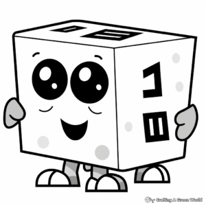 Friendly Numberblock Four Coloring Pages 3