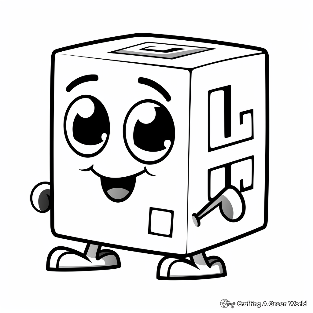 Friendly Numberblock Four Coloring Pages 4