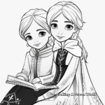 Frozen II Elsa and Anna Adventure Coloring Pages 2