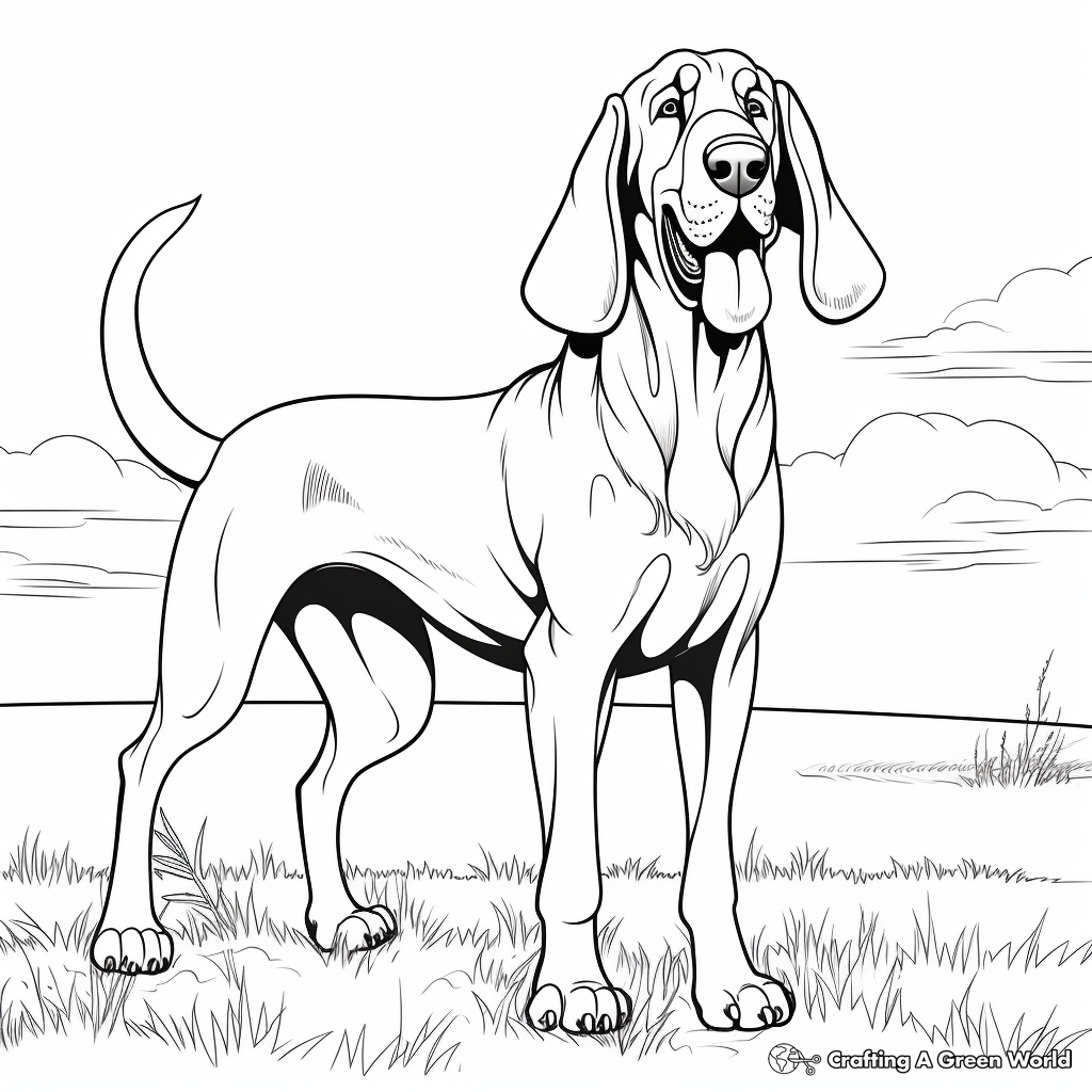 Bloodhound Coloring Clipartmag Drawing Pages Sketch Coloring Page