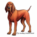 Full-Size Bloodhound Coloring Pages 4