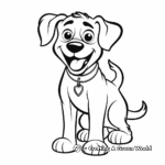 Fun & Simplified Rottweiler Coloring Pages for Kids 4