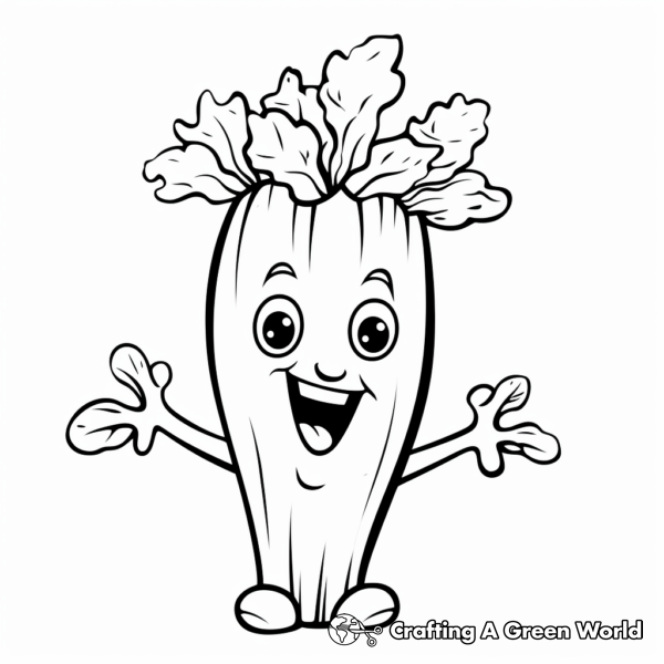 Fun Cartoon Carrot Coloring Pages 1