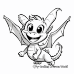 Fun Cartoon Dragon Flying Coloring Pages 2