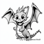 Fun Cartoon Dragon Flying Coloring Pages 3