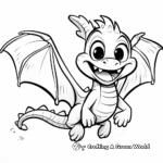 Fun Cartoon Dragon Flying Coloring Pages 4