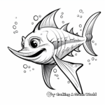 Fun Cartoon Marlin Coloring Pages for Kids 3