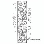 Fun Food-Themed Bookmark Coloring Pages 1