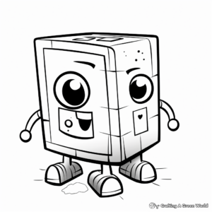 Fun Numberblock One Coloring Pages 4