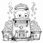 Fun Popcorn Machine Coloring Pages 1