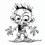 Funny Cartoon Zombie Coloring Pages 3