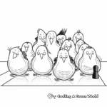 Funny Penguins Bowling Coloring Pages 3