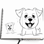 Funny Shiba Inus Making Faces Coloring Pages 1