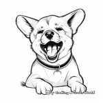 Funny Shiba Inus Making Faces Coloring Pages 3