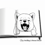 Funny Shiba Inus Making Faces Coloring Pages 4
