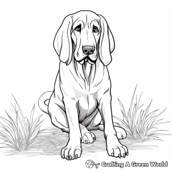 Bloodhound Coloring Pages - Free &amp; Printable!