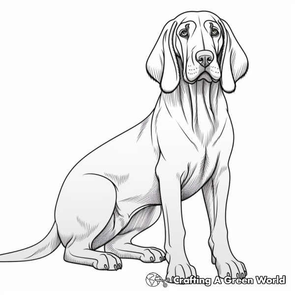 Bloodhound Coloring Pages - Free &amp; Printable!