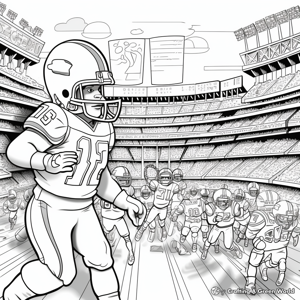 Game-Changing Super Bowl Play Coloring Pages 1