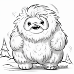 Gentle Yeti Monster Coloring Pages 1