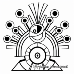 Geometric Abstract Peacock Coloring Pages 2