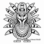 Geometric Abstract Peacock Coloring Pages 3