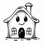 Ghost and Haunted House Coloring Pages 3